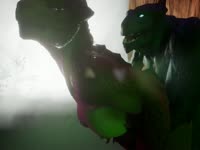 Huge dragon fucking the butthole of its fellow dragon in zoophilia porn